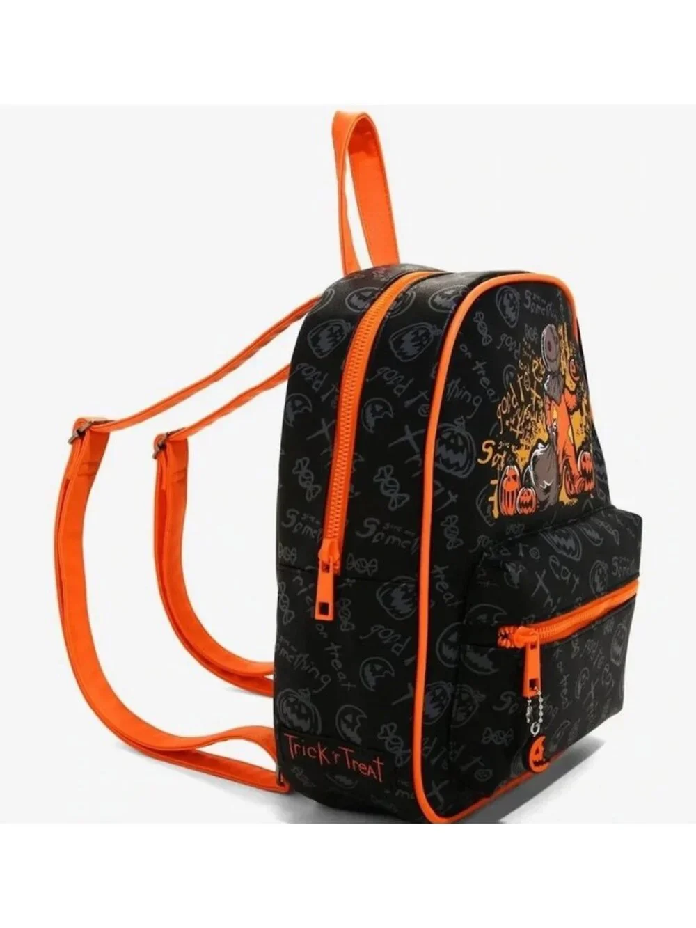 Trick R Treat Unisex Sam Halloween Hot Topic Mini Backpack Black Orange HA NWT